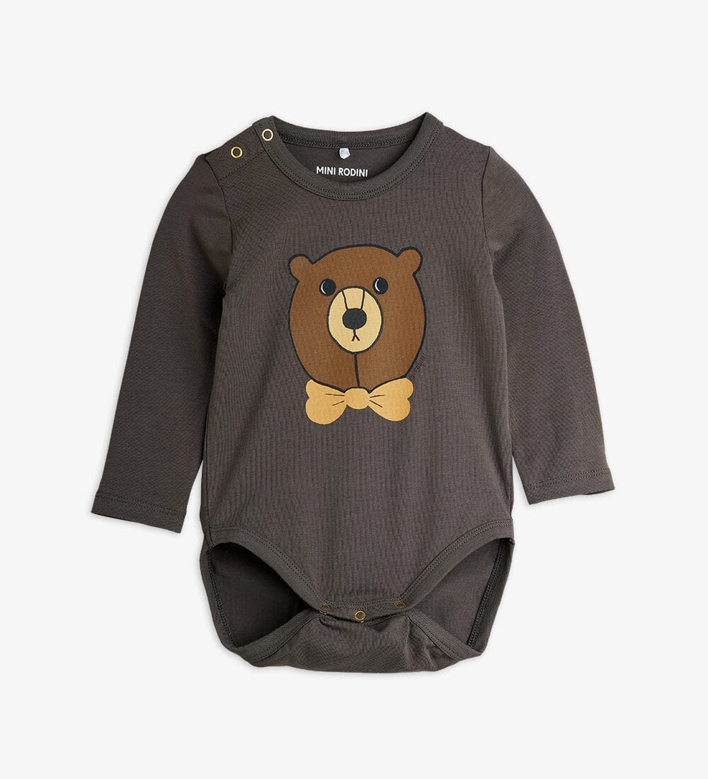 Body niemowlęce – grafitowe, bawełna organiczna GOTS