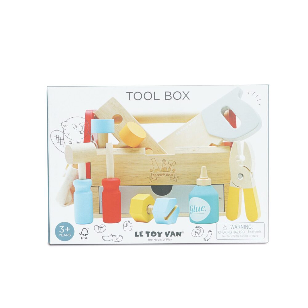 Drewniany zestaw narzędzi, skrzynka z narzędziami, majsterkowicz Le Toy Van