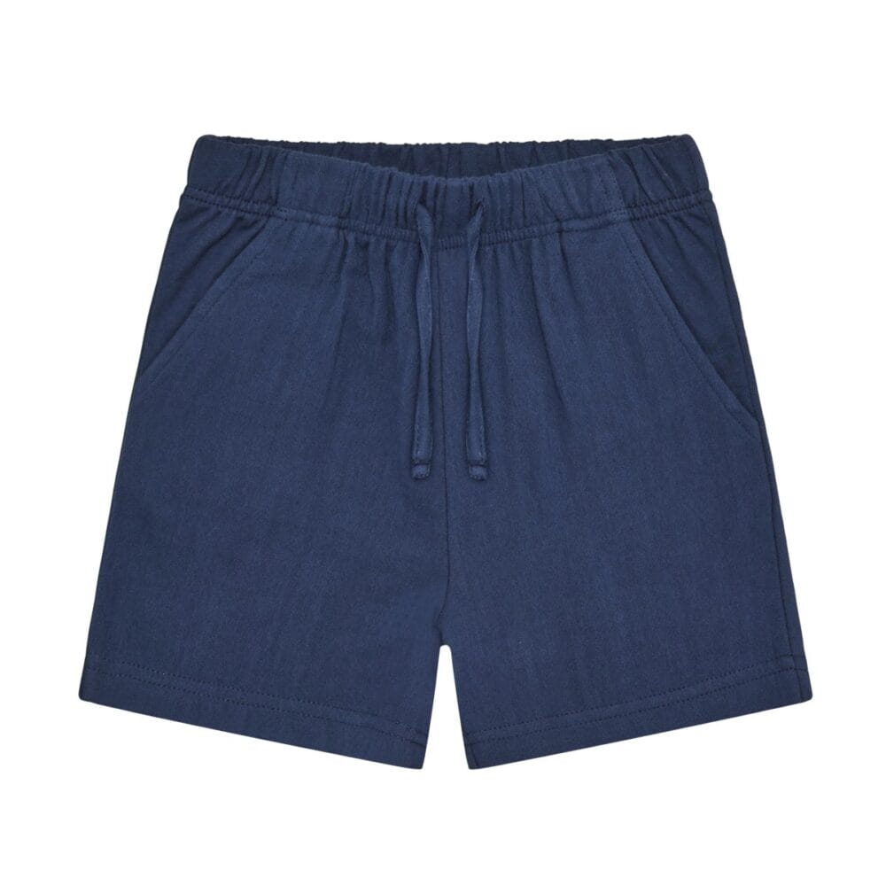 230625-7649-A-shorts-muslin-medieval-blue Szorty muślinowe - granatowe GOTS