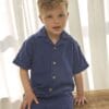 BRANDS4KIDS-EN-FANT-SS26-04 Szorty muślinowe - granatowe GOTS