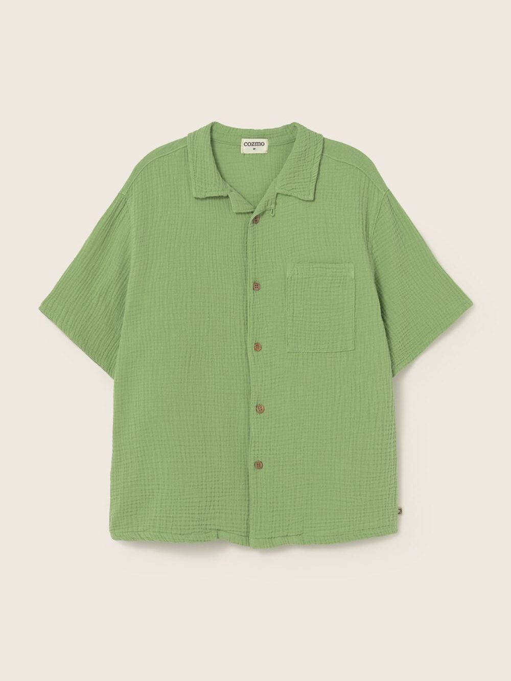 Koszula dziecięca z lekkiej bawełny - zielony I Cozmo SS26