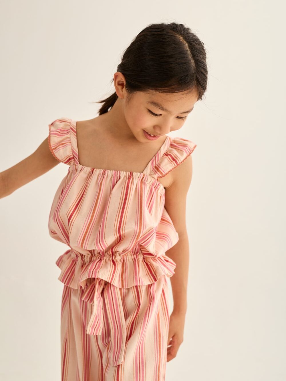 Bawełniany letni top w paski z bawełny organicznej I Cozmo SS26