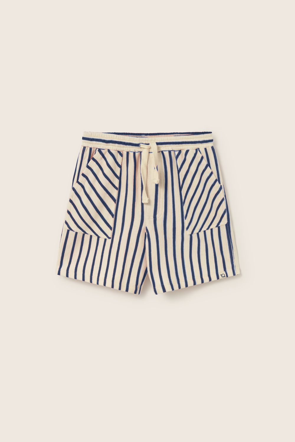 Letnie spodenki dziecięce z bawełny organicznej - granatowe I Cozmo SS26