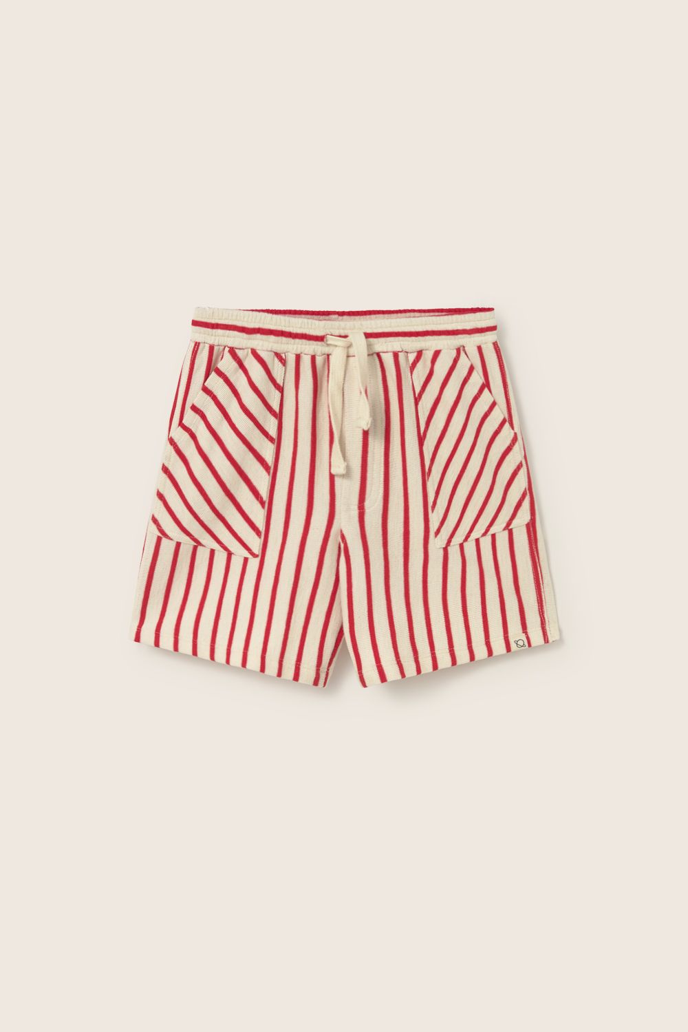 Letnie spodenki dziecięce z bawełny organicznej - czerwone I Cozmo SS26