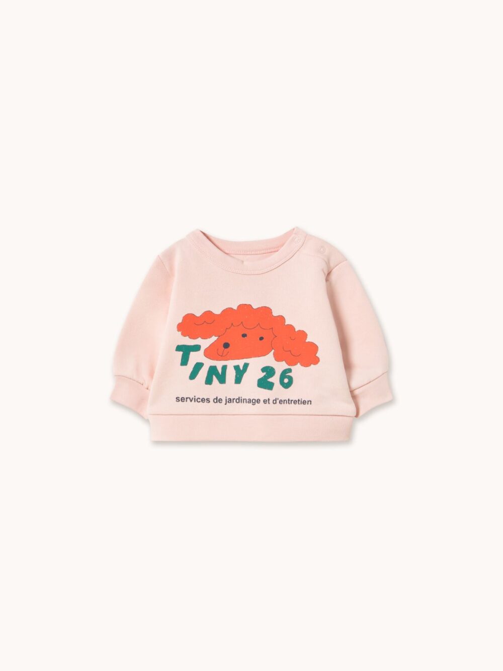 bluza niemowlęca Tinycottons bawełna organiczna pastel pink red dog