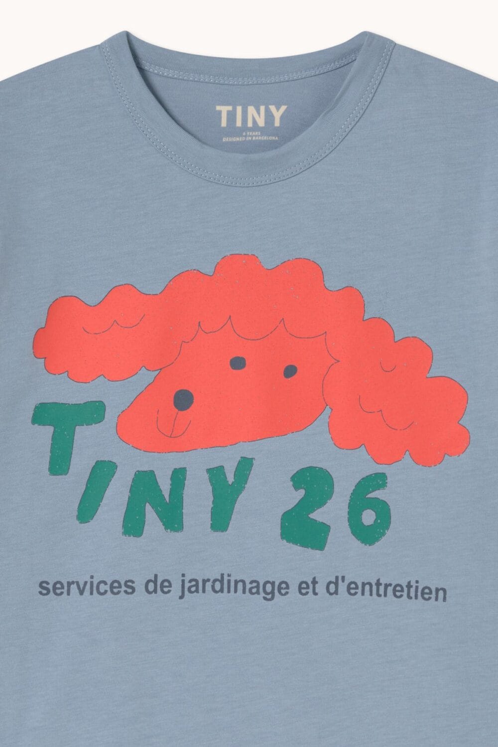 bynela-tinycottons-Koszulka-dziecieca-Red-Dog-Graphic-–-Grey-Tinycottons-Giverny-SS26-3 Koszulka dziecięca bawełna organiczna Tinycottons | Giverny SS26