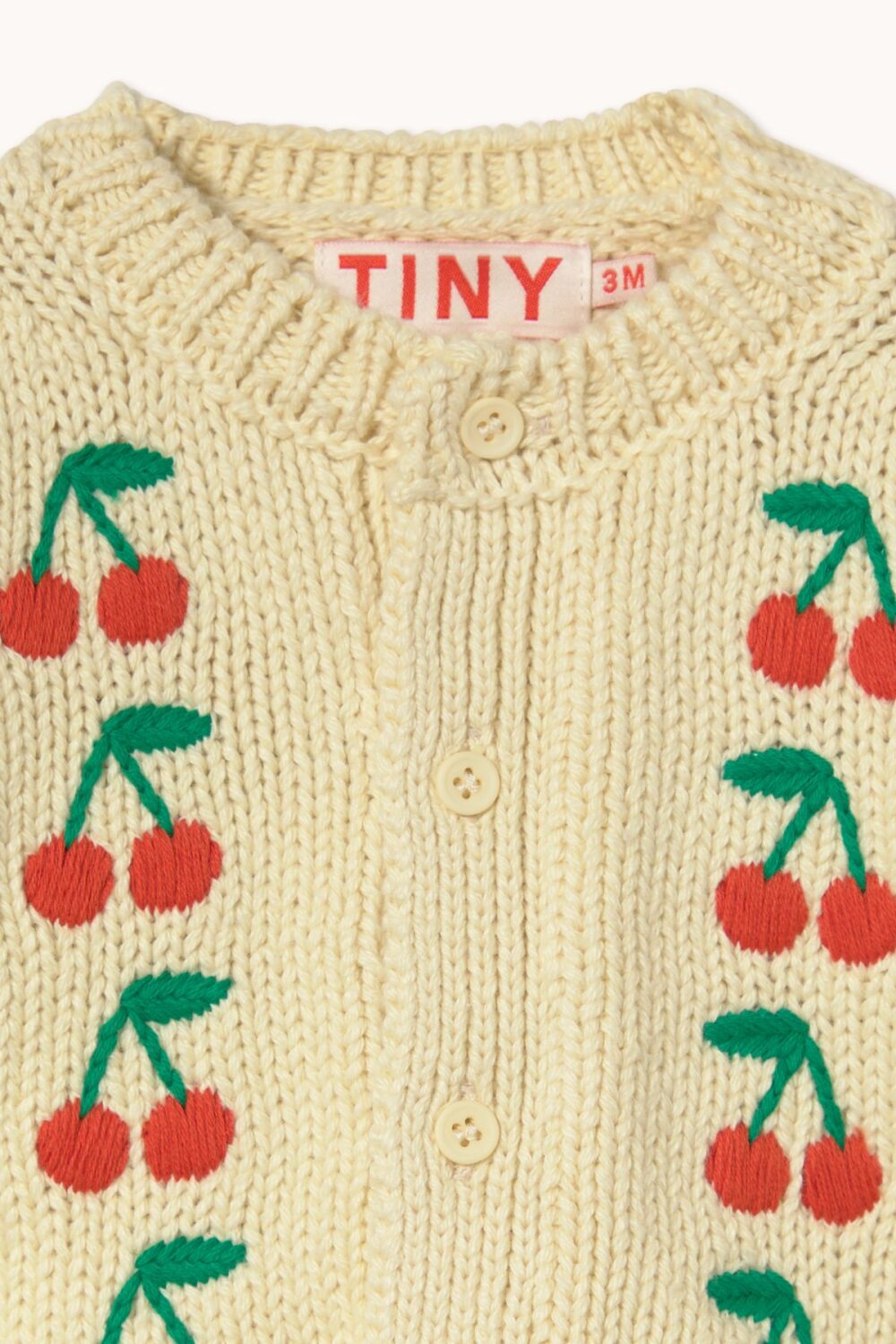 bynela-tinycottons-Mini-Cherries-Knitted-Baby-Cardigan-dusty-yellow-3 Kardigan niemowlęcy Tinycottons | Giverny SS26