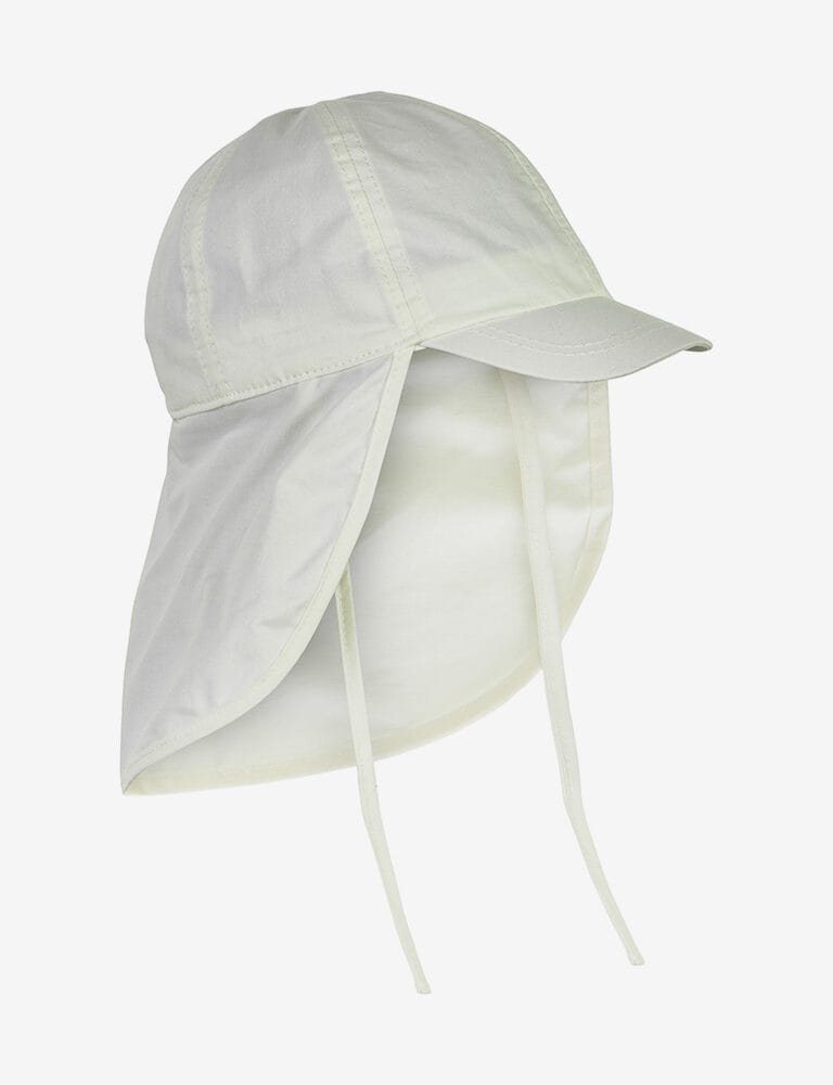 Czapka letnia z daszkiem i osłoną karku  – ecru