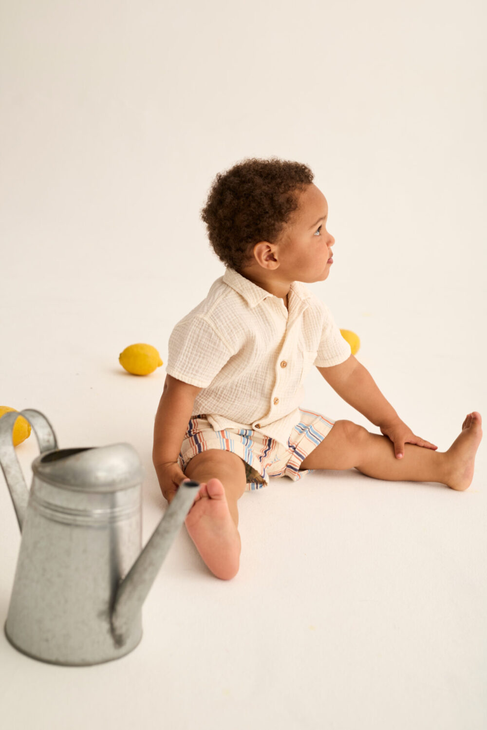 Koszula dziecięca z lekkiej bawełny - złamana biel I Cozmo SS26