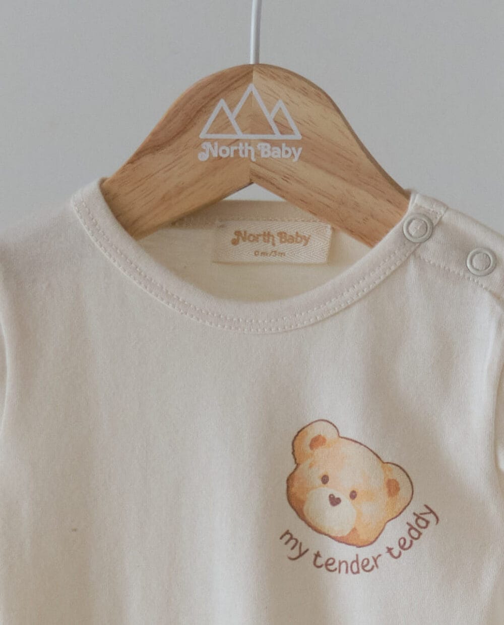 Body niemowlęce z bawełny organicznej | Miś