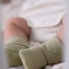 Buciki niemowlęce z bawełny organicznej | Khaki