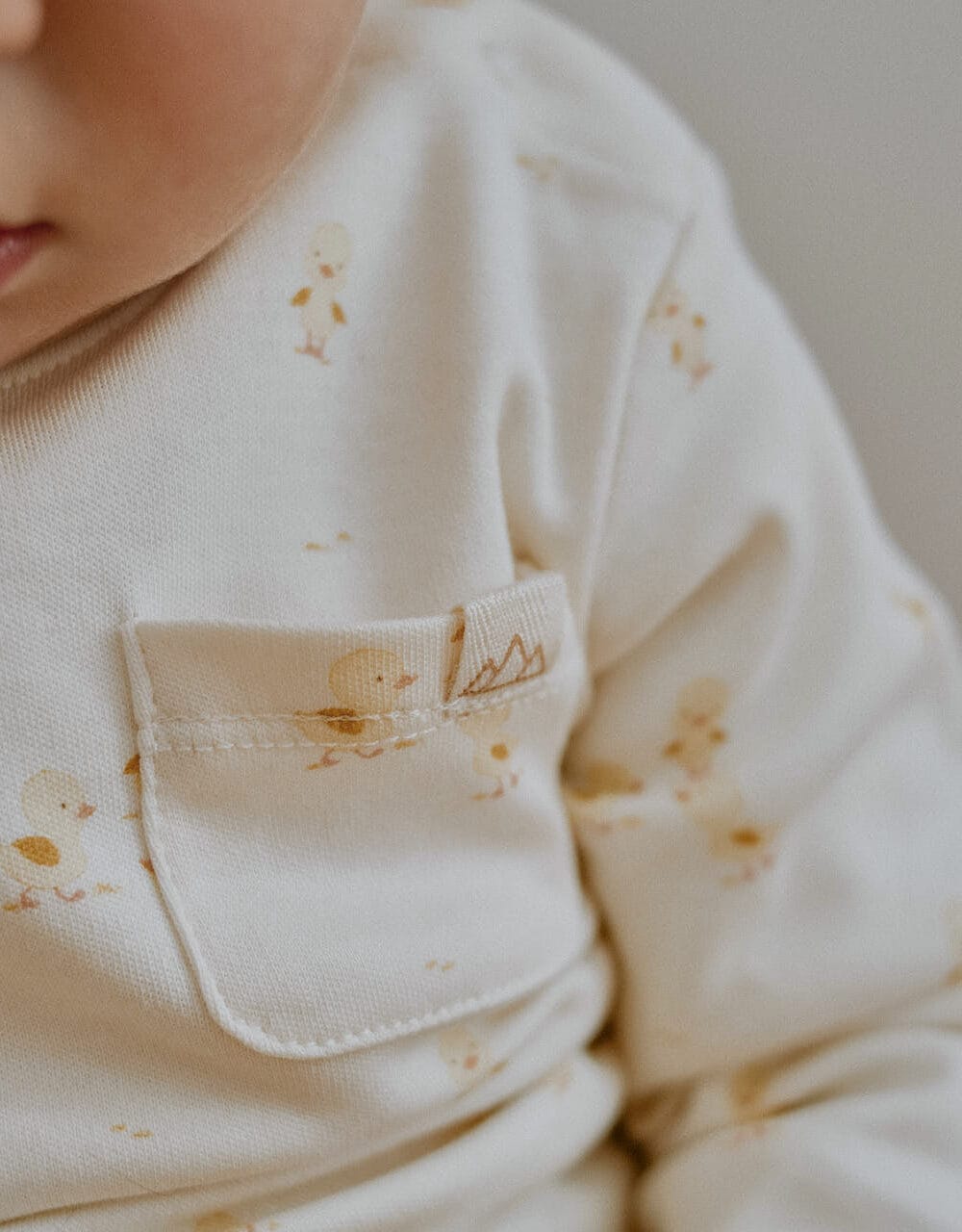 Bluzka niemowlęca z bawełny organicznej | Kaczątka