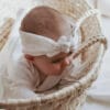 Organiczna opaska niemowlęca | Biel