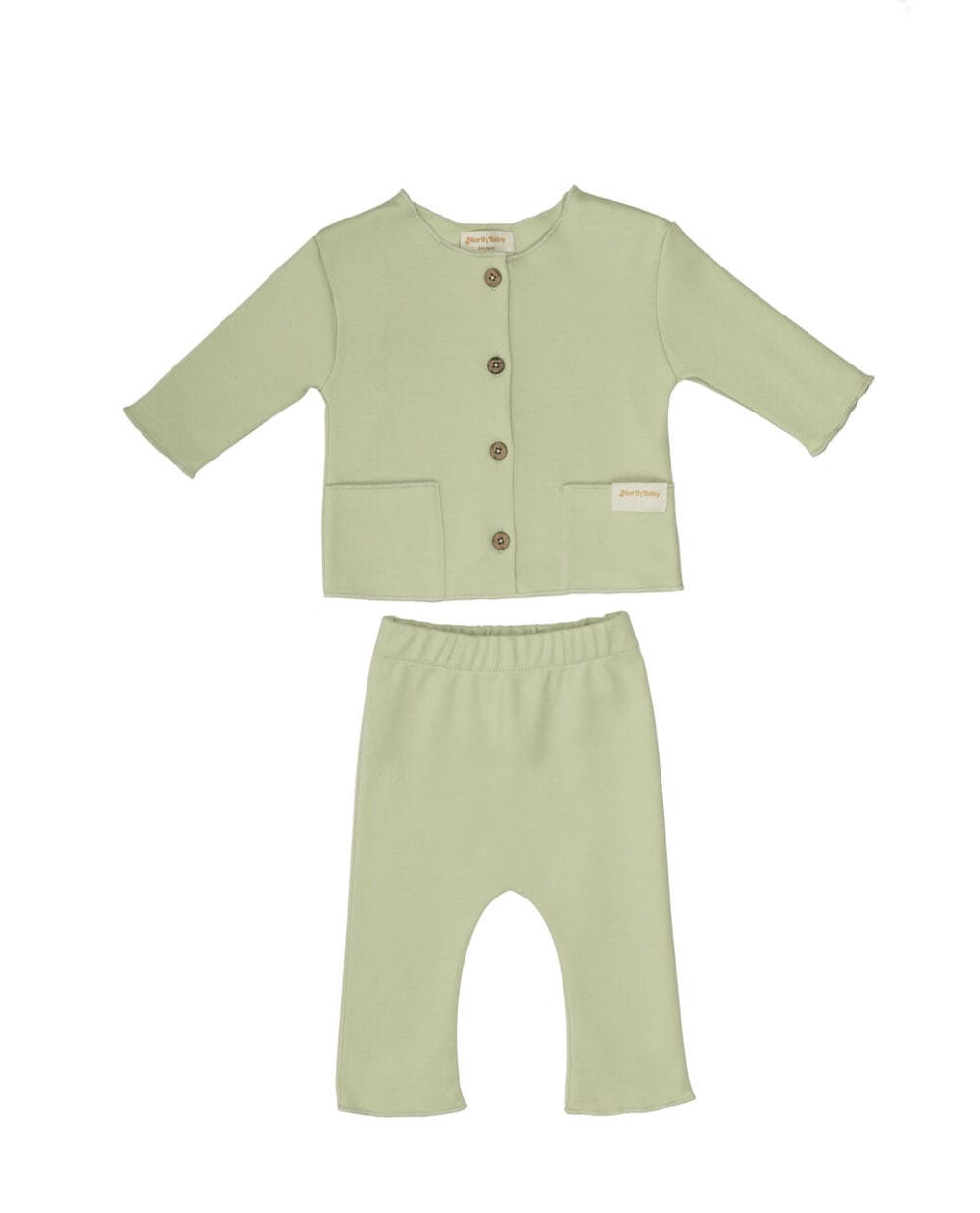 Organiczny komplet niemowlęcy Aloe – koszula & spodenki