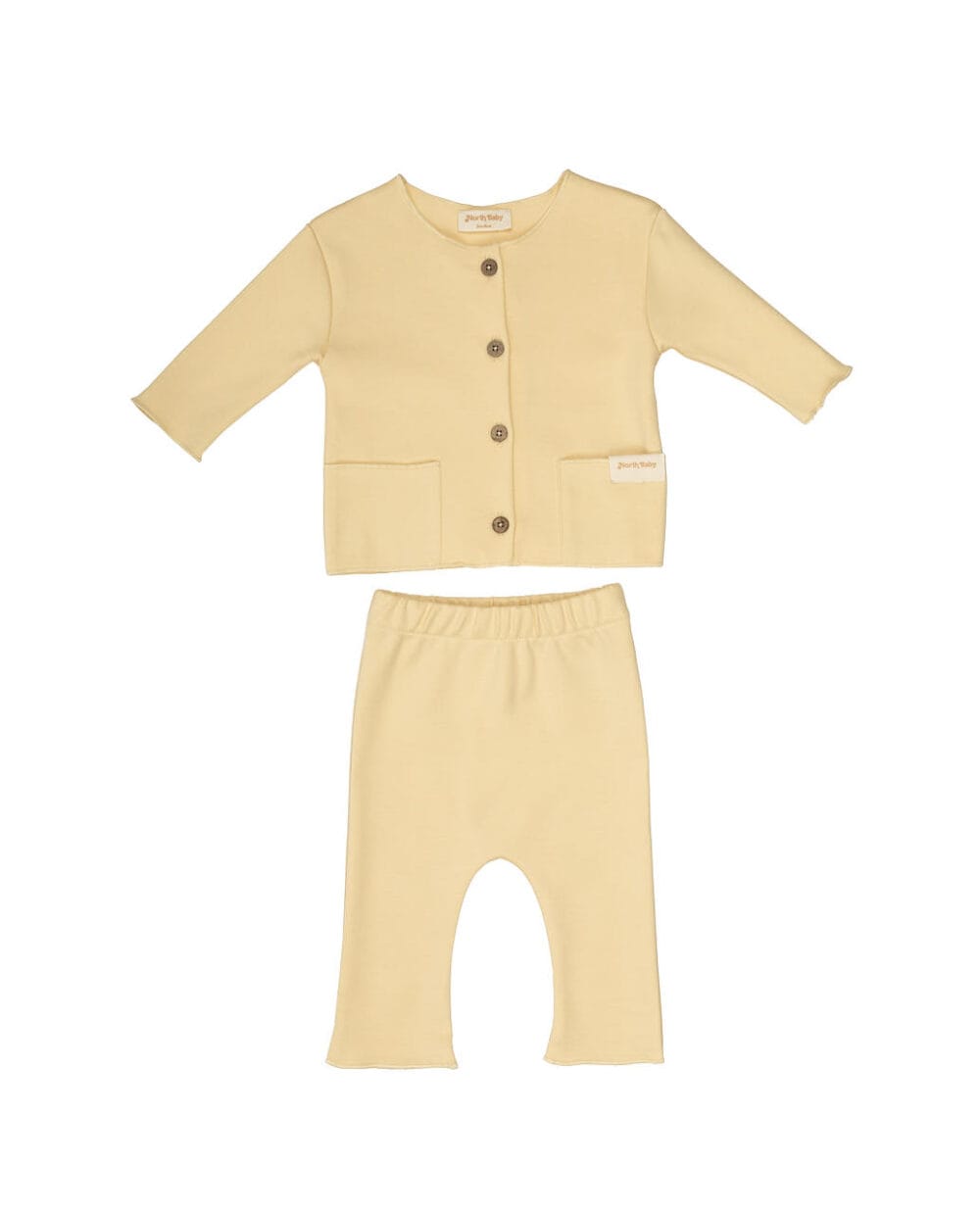 Organiczny komplet niemowlęcy Banana – koszula & spodenki