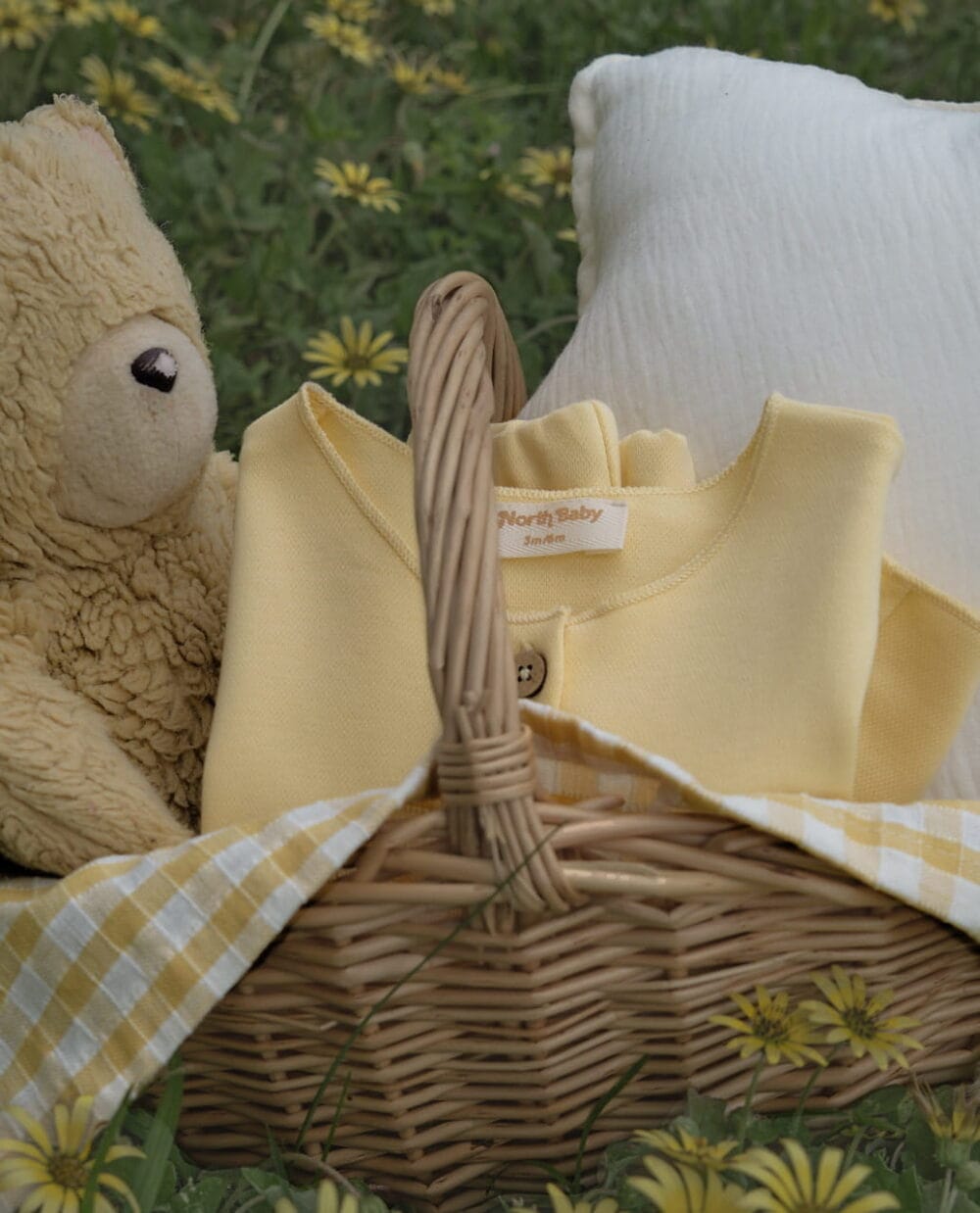 Organiczny komplet niemowlęcy Banana – koszula & spodenki