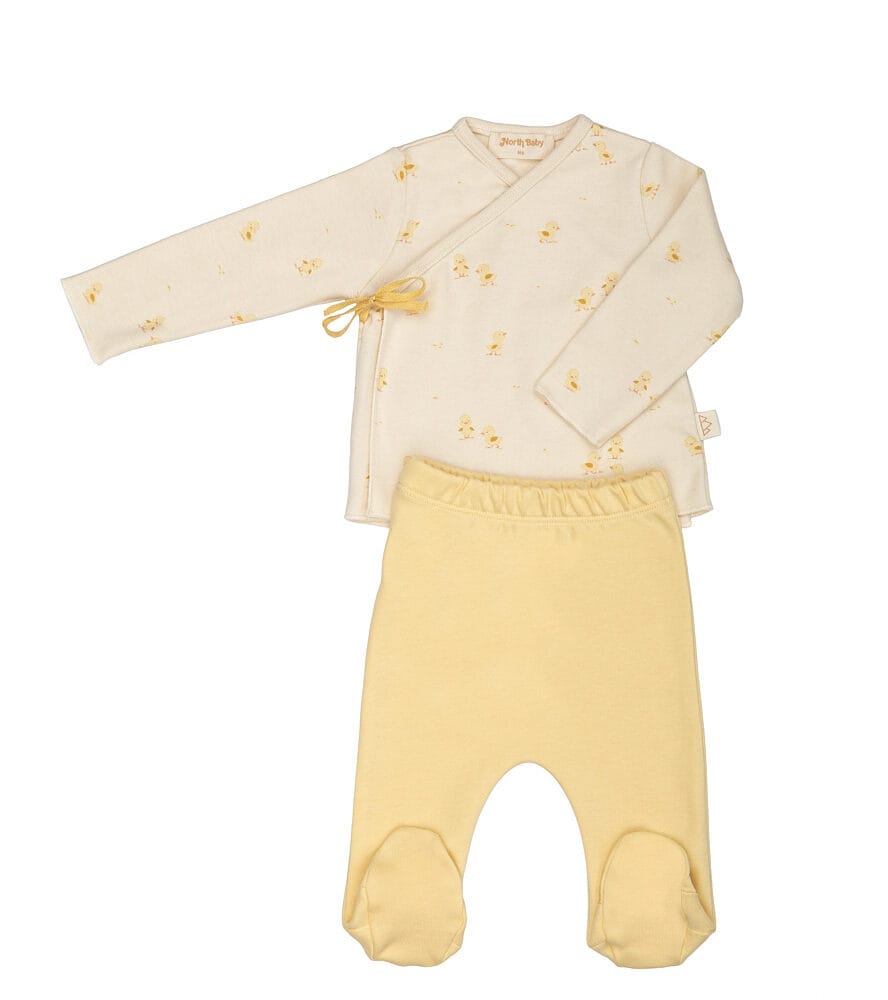 Organiczny pierwszy zestaw dla noworodka | Kaczątka