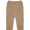 Spodnie niemowlęce z bawełny organicznej | Ciepły beżowo-brązowy