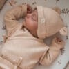 Zestaw niemowlęcy z bawełny organicznej | Ciepły beż