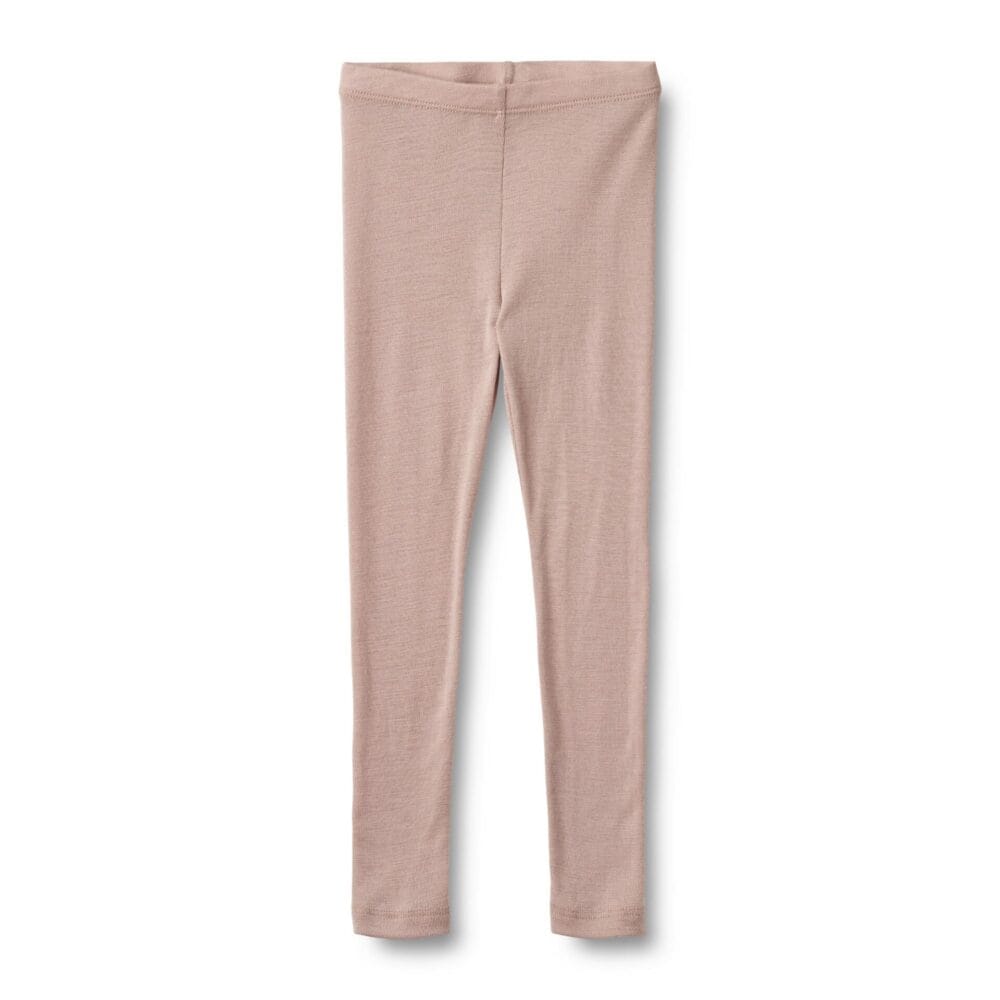 legginsy dziecięce z wełny merino Wheat Dry Rose