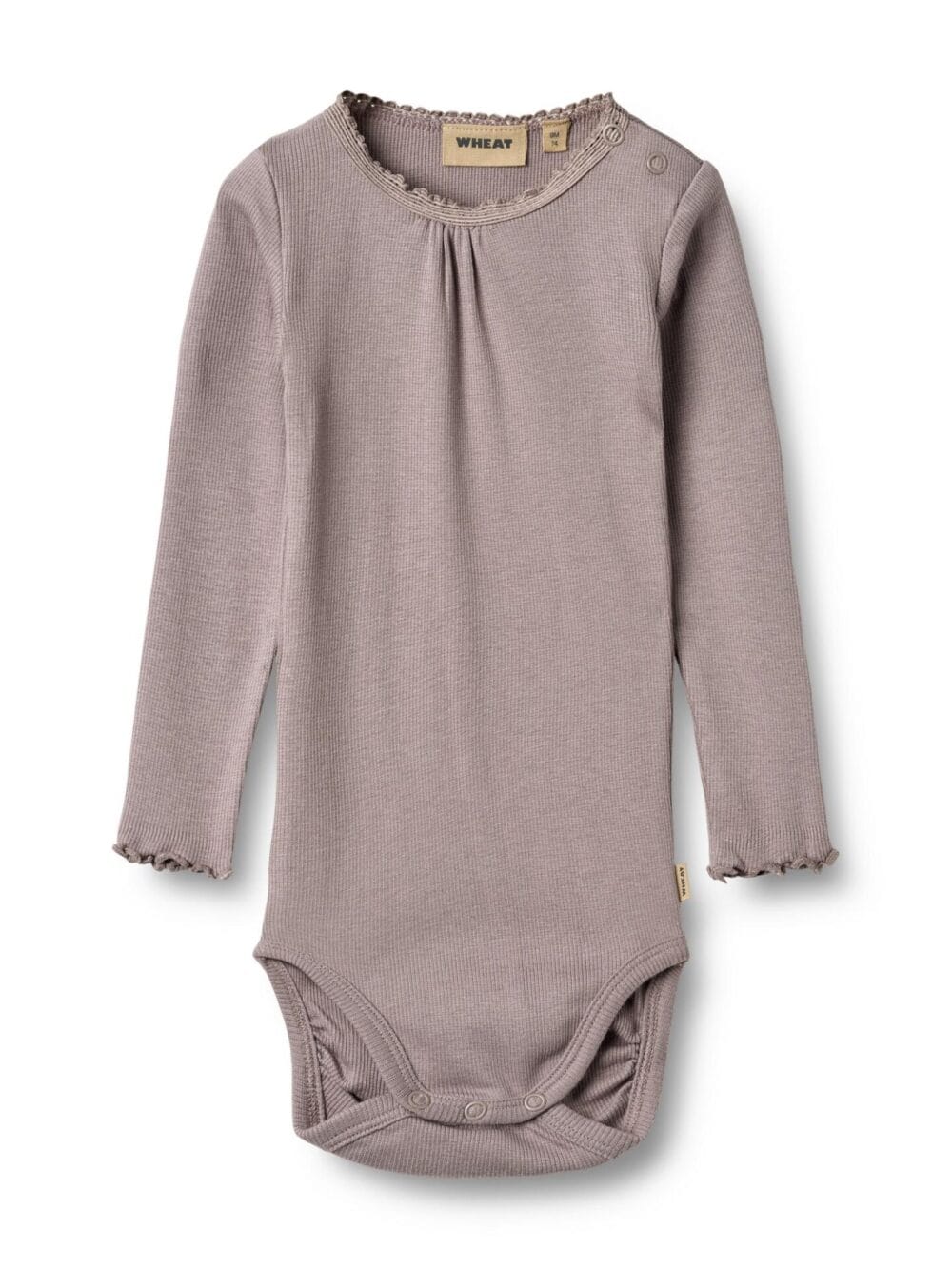body niemowlęce z bawełny organicznej Wheat Dusty Purple