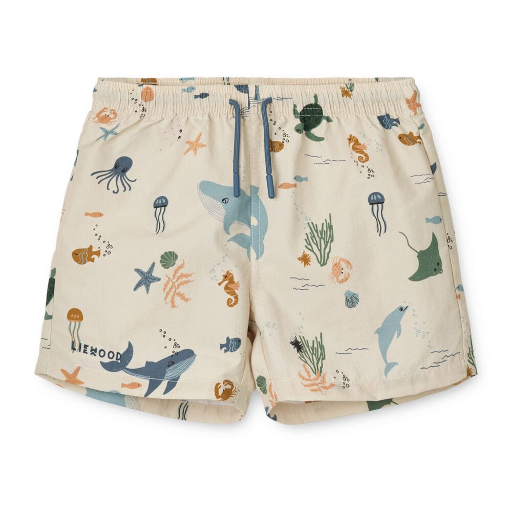 bynela-pl-Aiden-Printed-Board-Shorts dziecięce spodenki kąpielowe UV40 Liewood print