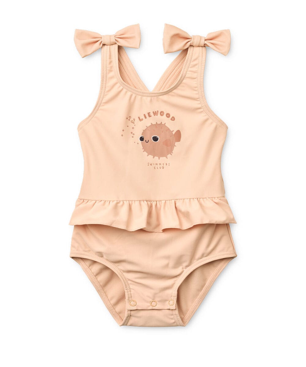 bynela-pl-Amara-Baby-Swimsuit-w-Bow niemowlęcy kostium kąpielowy UV40 Liewood falbanki