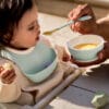 BABYBJORN - Zestaw do karmienia 3 szt. - Powder Green
