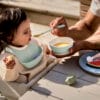 BABYBJORN - Zestaw do karmienia 3 szt. - Powder Green