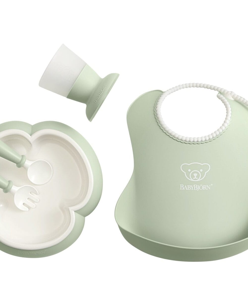 BABYBJORN - Zestaw obiadowy - Powder Green BABYBJORN - Zestaw obiadowy - Powder Green