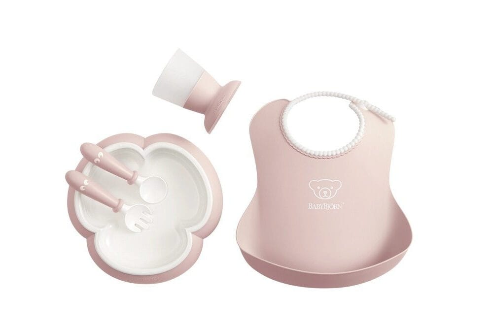 BABYBJORN - Zestaw obiadowy - Powder Pink BABYBJORN - Zestaw obiadowy - Powder Pink