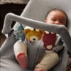 BABYBJORN - leżaczek BLISS 3D Jersey - Jasny Szary + Zabawka BALANCE - Soft Friends
