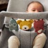 BABYBJORN - leżaczek BLISS 3D Jersey - Jasny Szary + Zabawka BALANCE - Soft Friends