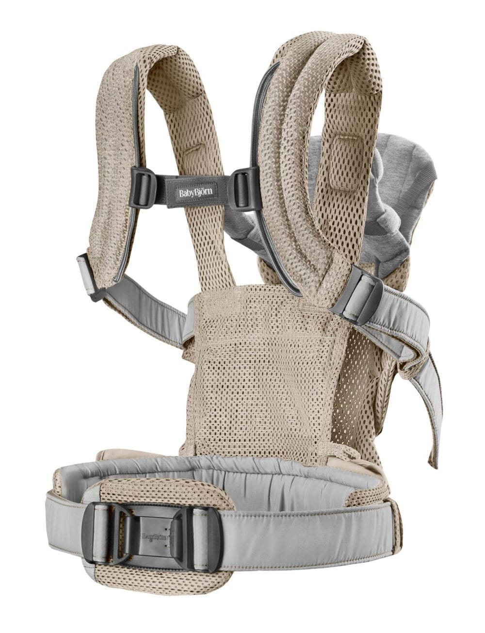 BABYBJORN - nosidełko Harmony 3D Mesh, Szary Beż