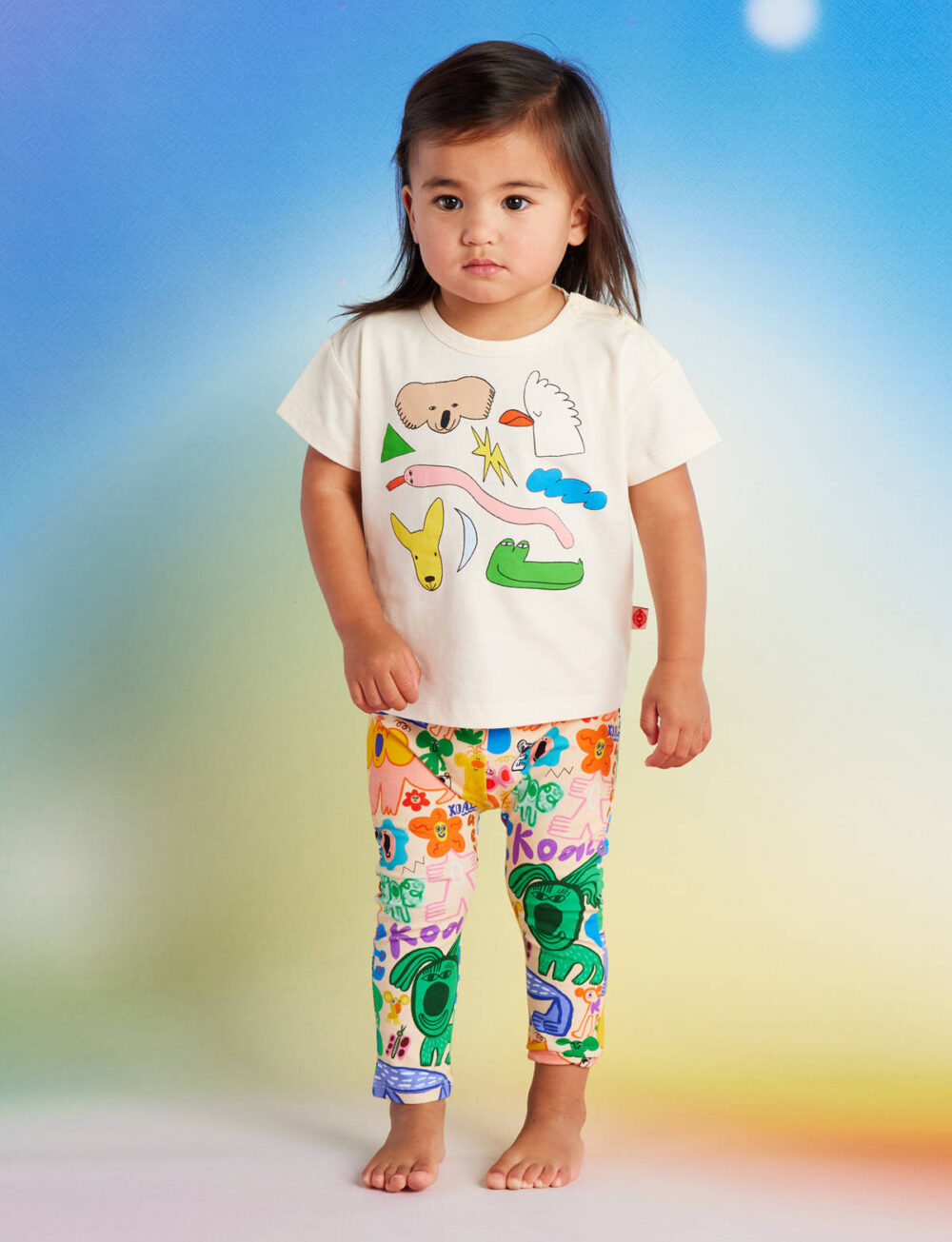 bynela-halcyon-nights-cotton-tshirt-baby-legging-koala-4ever T-shirt niemowlęcy z australijskim motywem - 100% bawełna