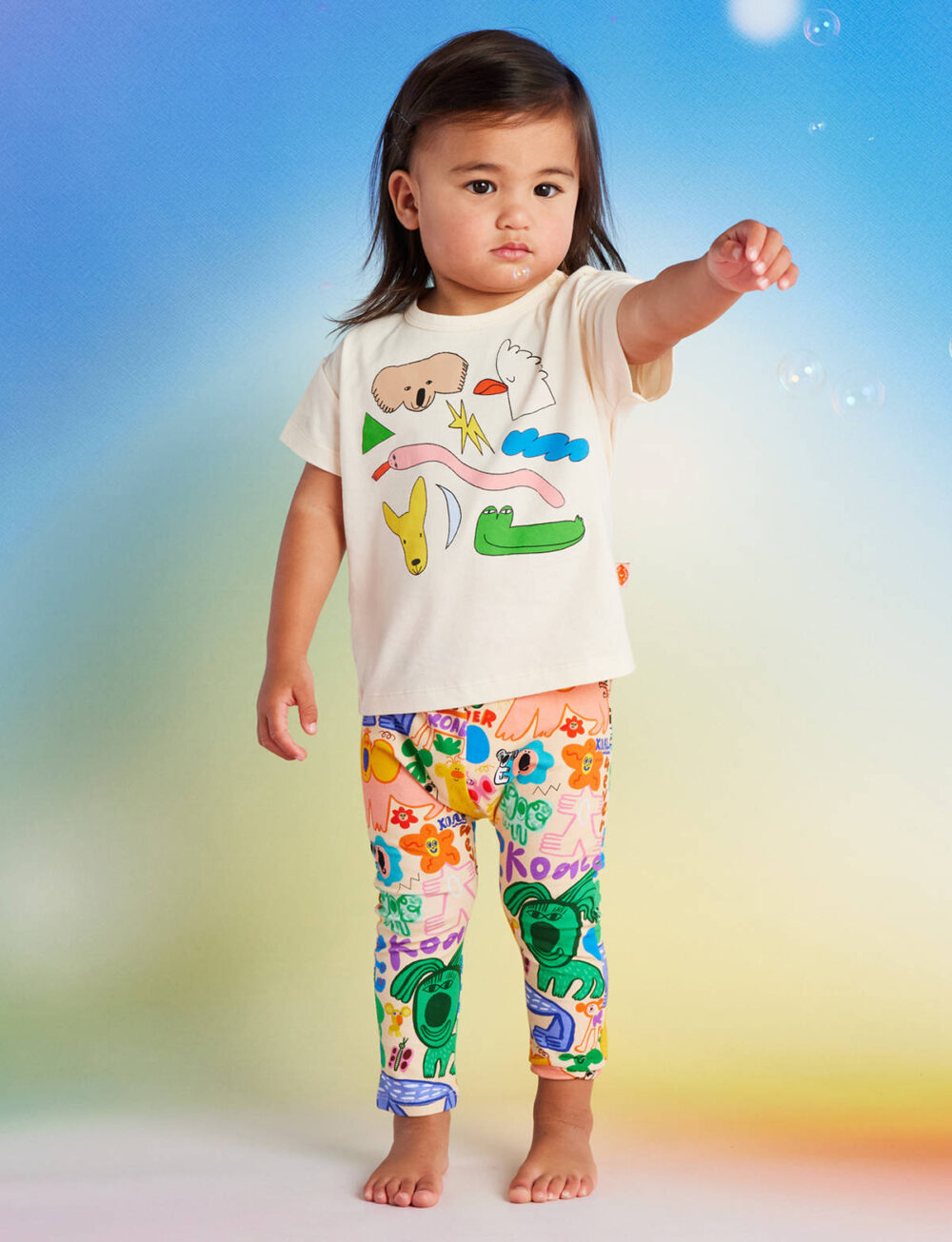 bynela-halcyon-nights-cotton-tshirt-baby-leggings (2) t-shirt niemowlęcy Halcyon Nights australijski motyw