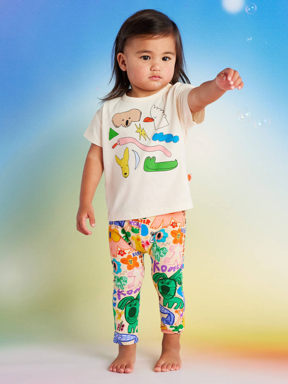 bynela-halcyon-nights-cotton-tshirt-baby-leggings (2) t-shirt niemowlęcy Halcyon Nights australijski motyw