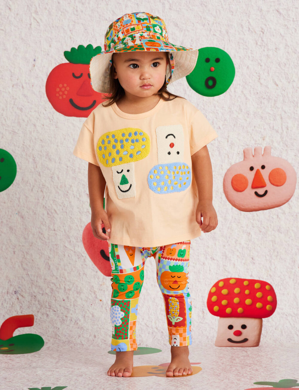 Bawełniane legginsy niemowlęce - kolorowy print prosto z Australii