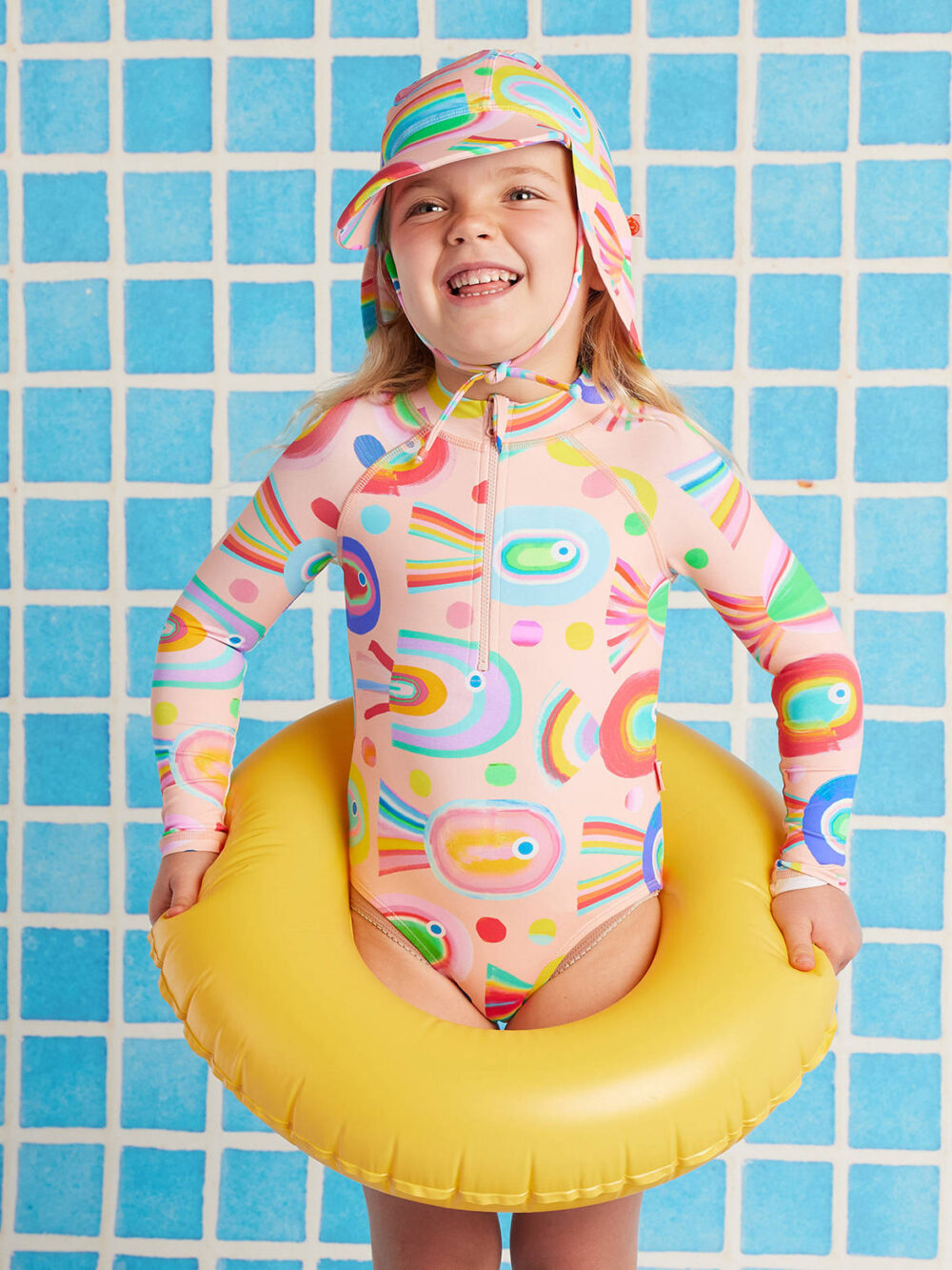 kostium kąpielowy dziecięcy UPF 50+ Halcyon Nights Fancy Fins