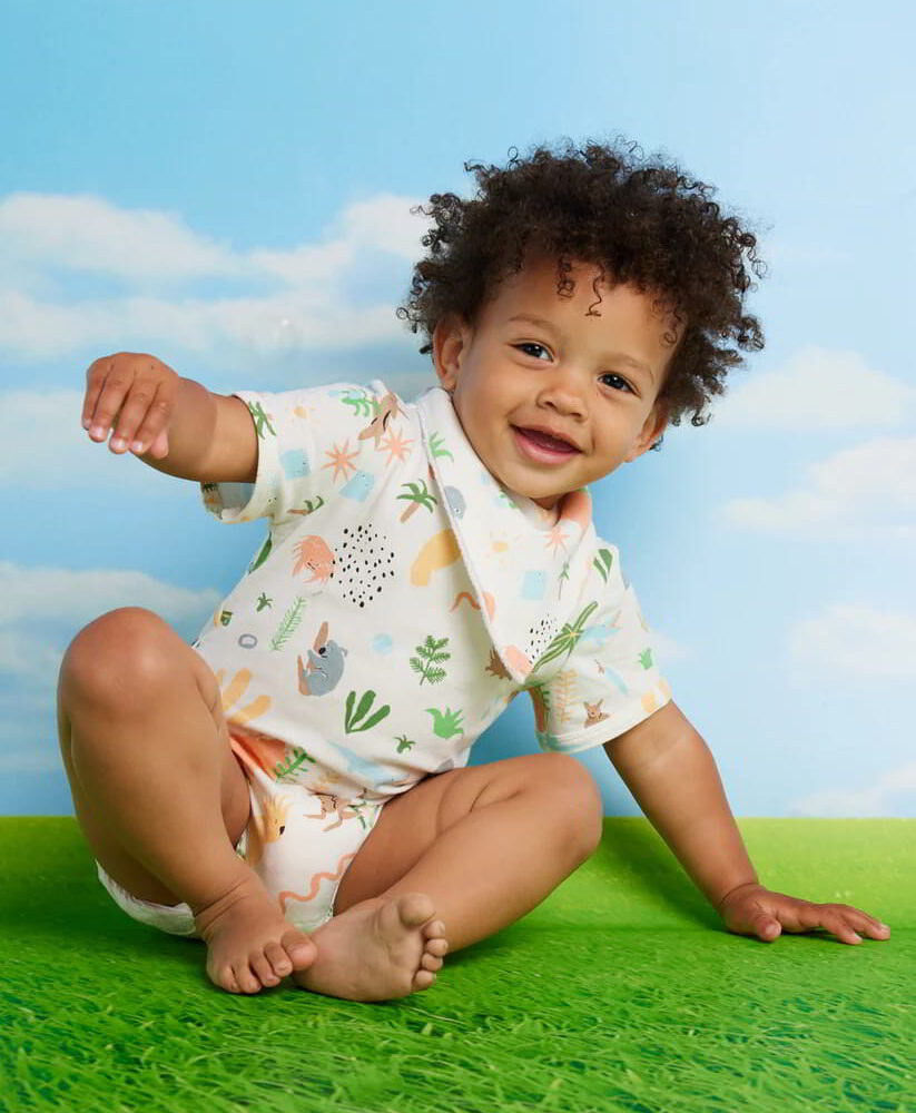 Bawełniane body niemowlęce z krótkim rękawem