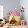 Kid's Concept - Pufa ze schowkiem w szachownicę - 80 cm, check teal