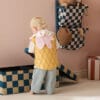 Kid's Concept - Pufa ze schowkiem w szachownicę - 80 cm, check teal