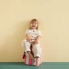 Kid's Concept - pufa cylindryczna ze schowkiem, różowa