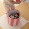 Kid's Concept - pufa cylindryczna ze schowkiem, różowa