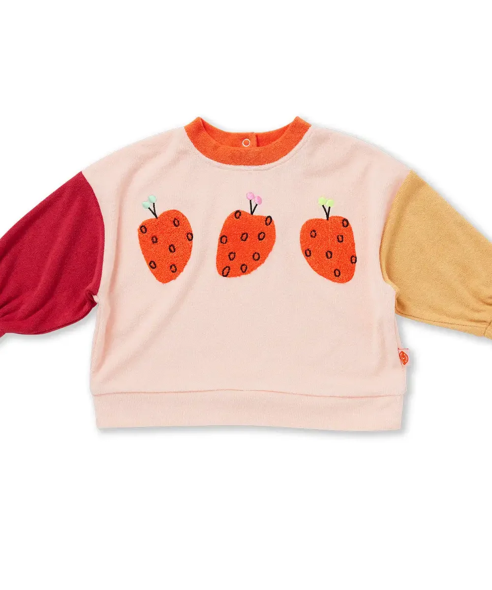 Sweter Tiny Orchard Terry od Halcyon Nights – wygodny sweter w kolorowe bloki