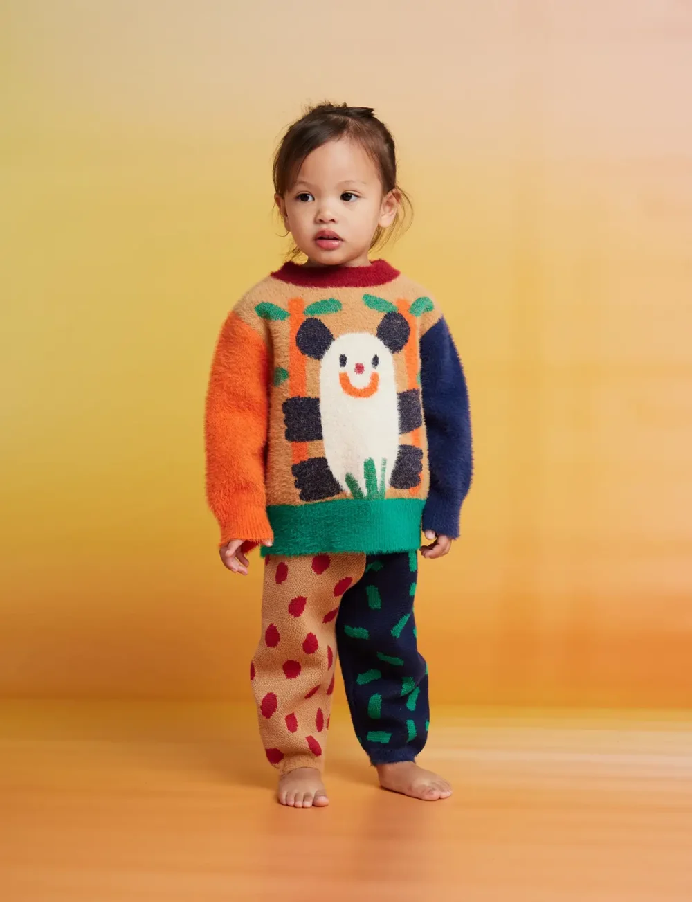 Spodnie Spots Knit – przytulne spodnie w groszki