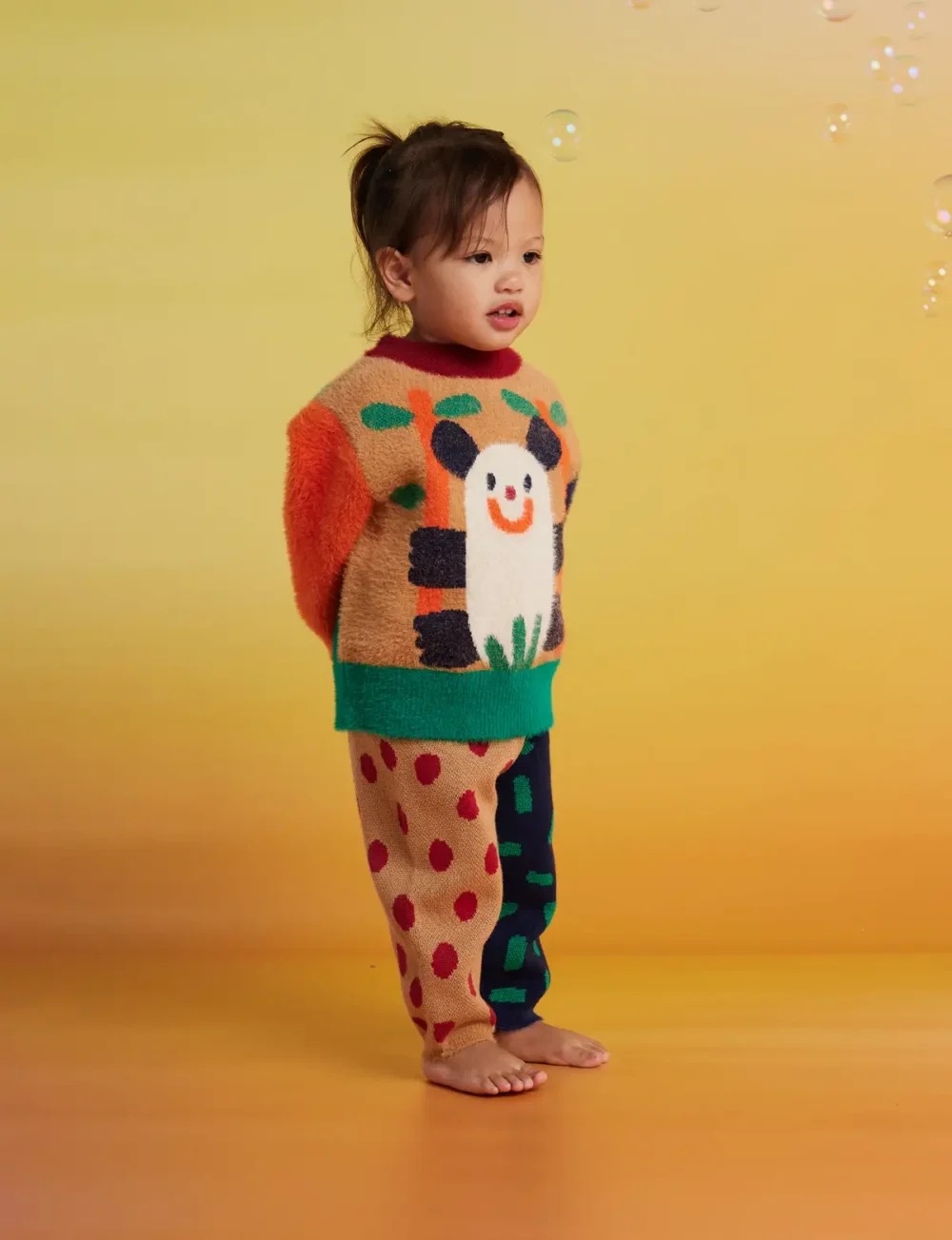 Spodnie Spots Knit – przytulne spodnie w groszki