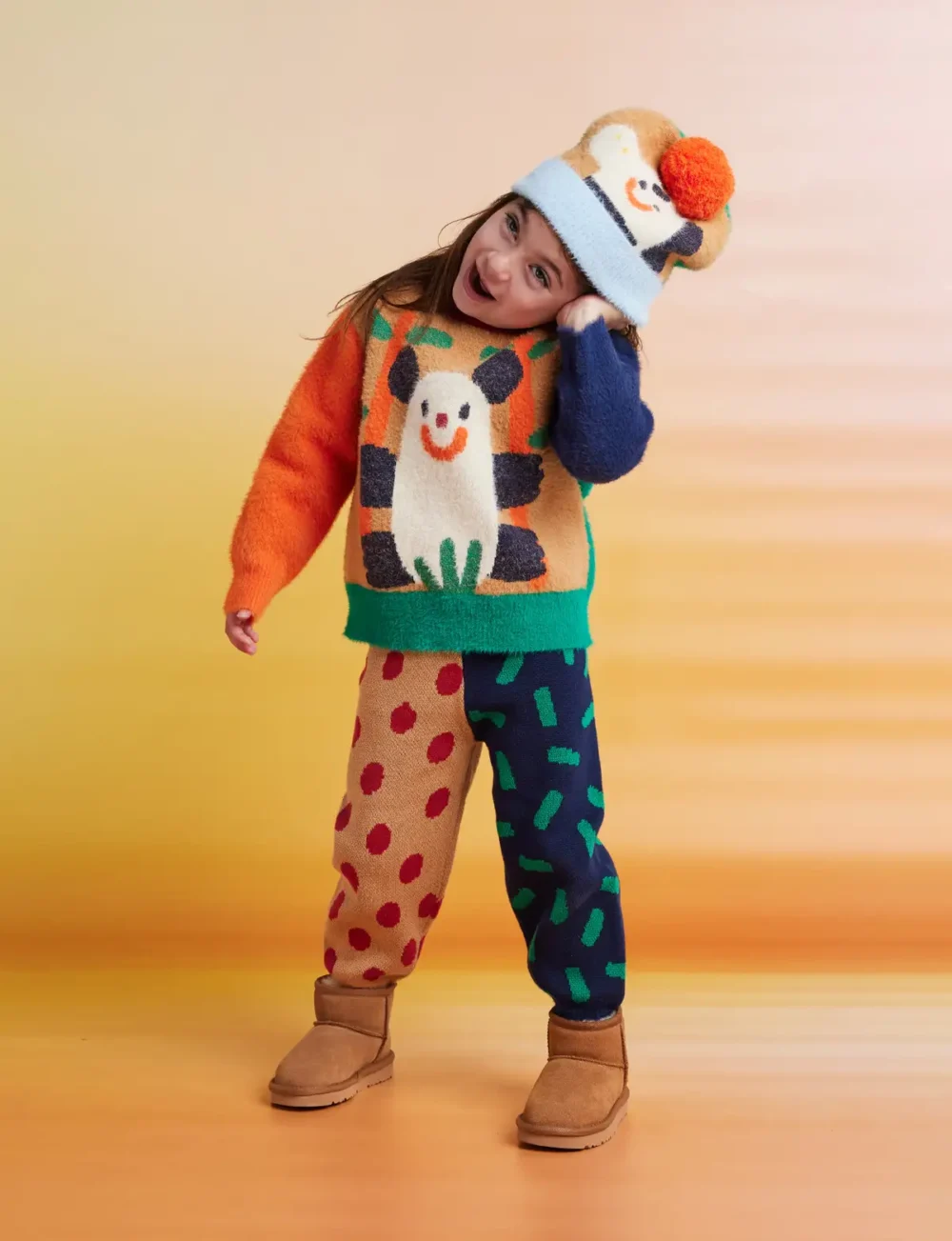 Spodnie Spots Knit – przytulne spodnie w groszki