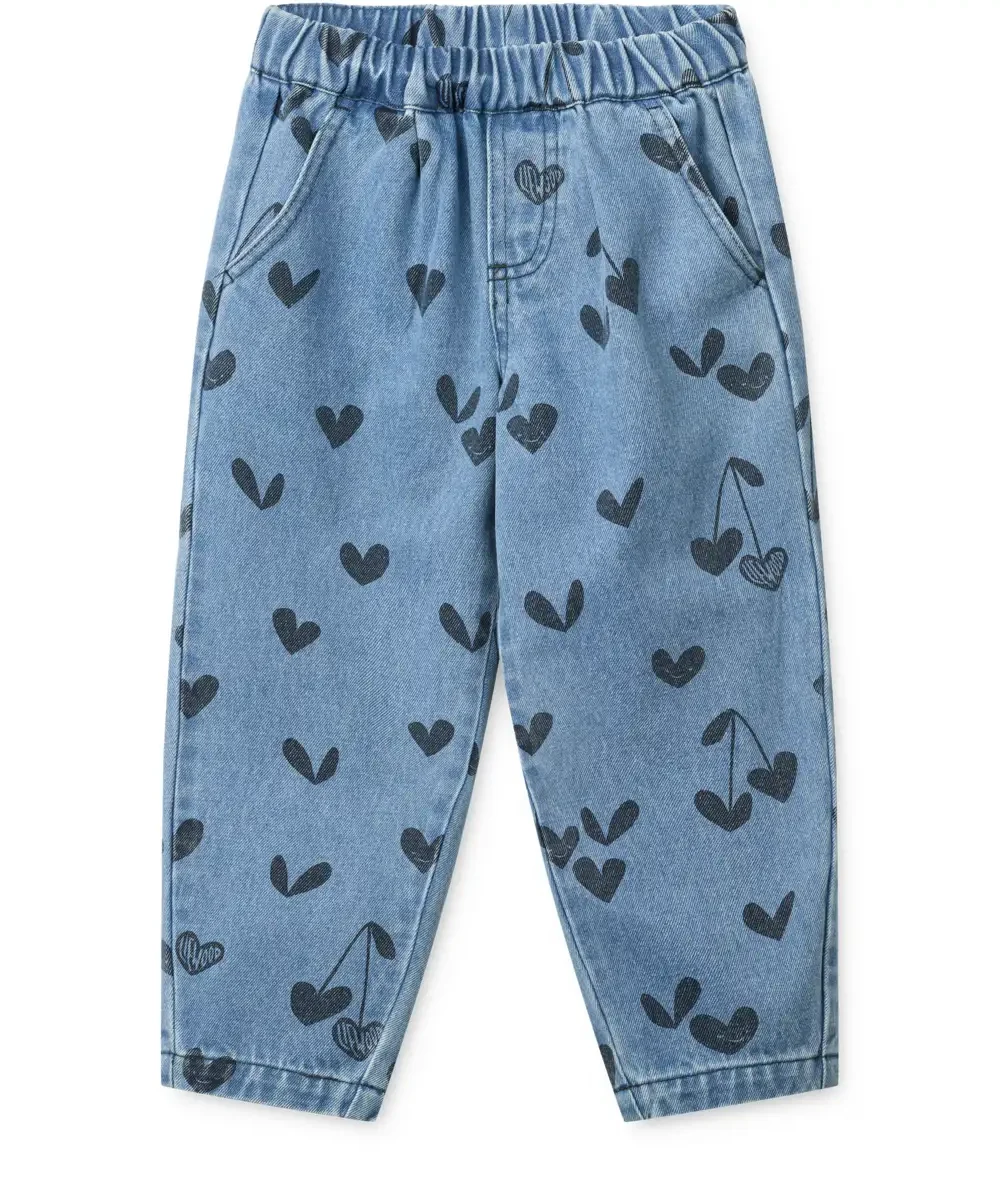liewood Borris Printed Denim Pants w Pocket Sweethearts / Denim