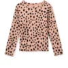 liewood Nieve Printed Longsleeve Rib T-shirt Leo Spot / Pale tuscany